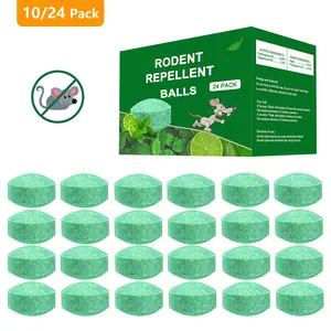 Rodent Repellen, 24 Pack Peppermint Lemon Oil Mice Repellent for Squirrel Rats Spider Pests, 16 grams  Natural Deterrent for Kitchen, Warehouse, Car, Indoor, Outdoor, Safe for Pets And Family