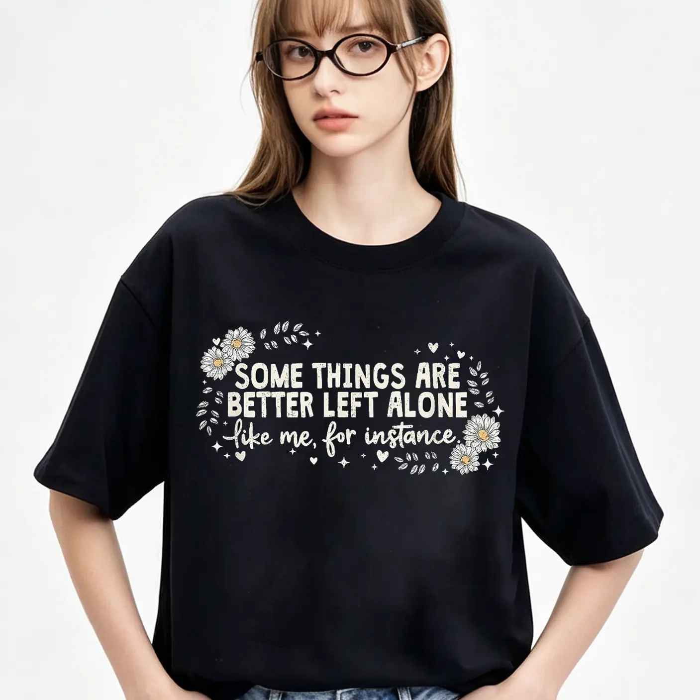 Funny Introvert Shirt Women Sarcastic Floral Graphic Tee,Unisex Funny Sarcastic Introvert Floral Graphic,Introvert Aesthetic, Quiet Soul Streetwear,Introvert Matching OOTD, Floral Sarcastic Print