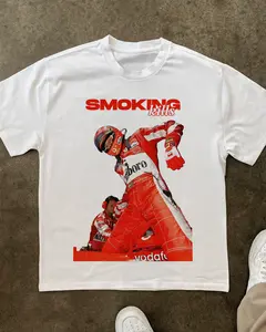 'SMOKING KILLS' SCHUMACHER HEAVY WHITE TEE
