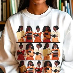 Brown Girls Read Sweatshirt, African American Tops, Female Empowerment, Black Readers, Bookish Gifts, Adult Unisex Womenswear