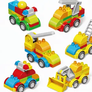 Free Shipping! 6-in-1 Engineering Vehicle Set | Build Diggers, Cranes & More! Creative DIY Building Blocks for Kids 3+, Fits Major Brands