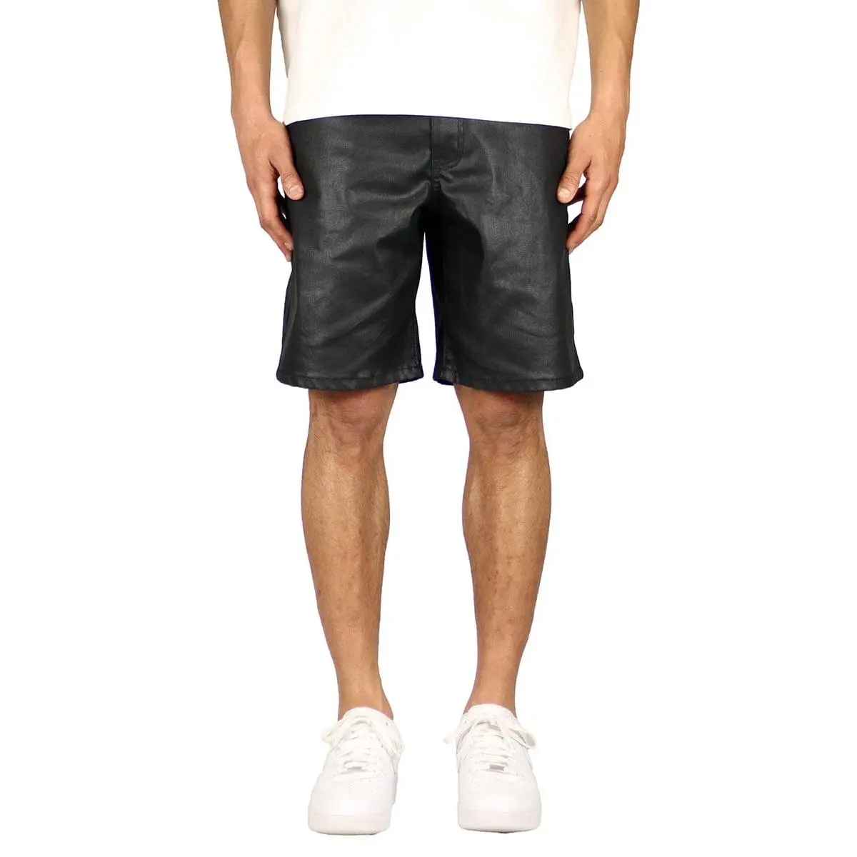 Waxed Denim Shorts