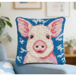 latch hook kits for adults Latch Cushion pcs,Valentine's Day giftBirthday gift,Pre-print pattern needle art set DIY pillowcase, for or Beginners Adults to Knott, DIY Latch Hook pcs, 43cm x 43 cm/17inx17in