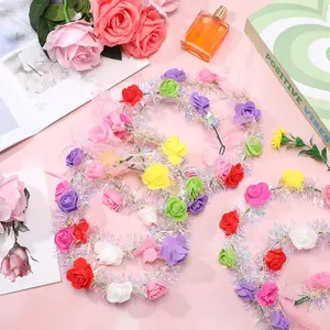 30-Piece LED Rose Hairband Set Glowing Floral Crown Headband Accessories Ideal for Women's Hair Accessories, Bridal Gifts, Holiday Celebrations, Birthday Parties, Wedding Ceremonies, New Year Decorations