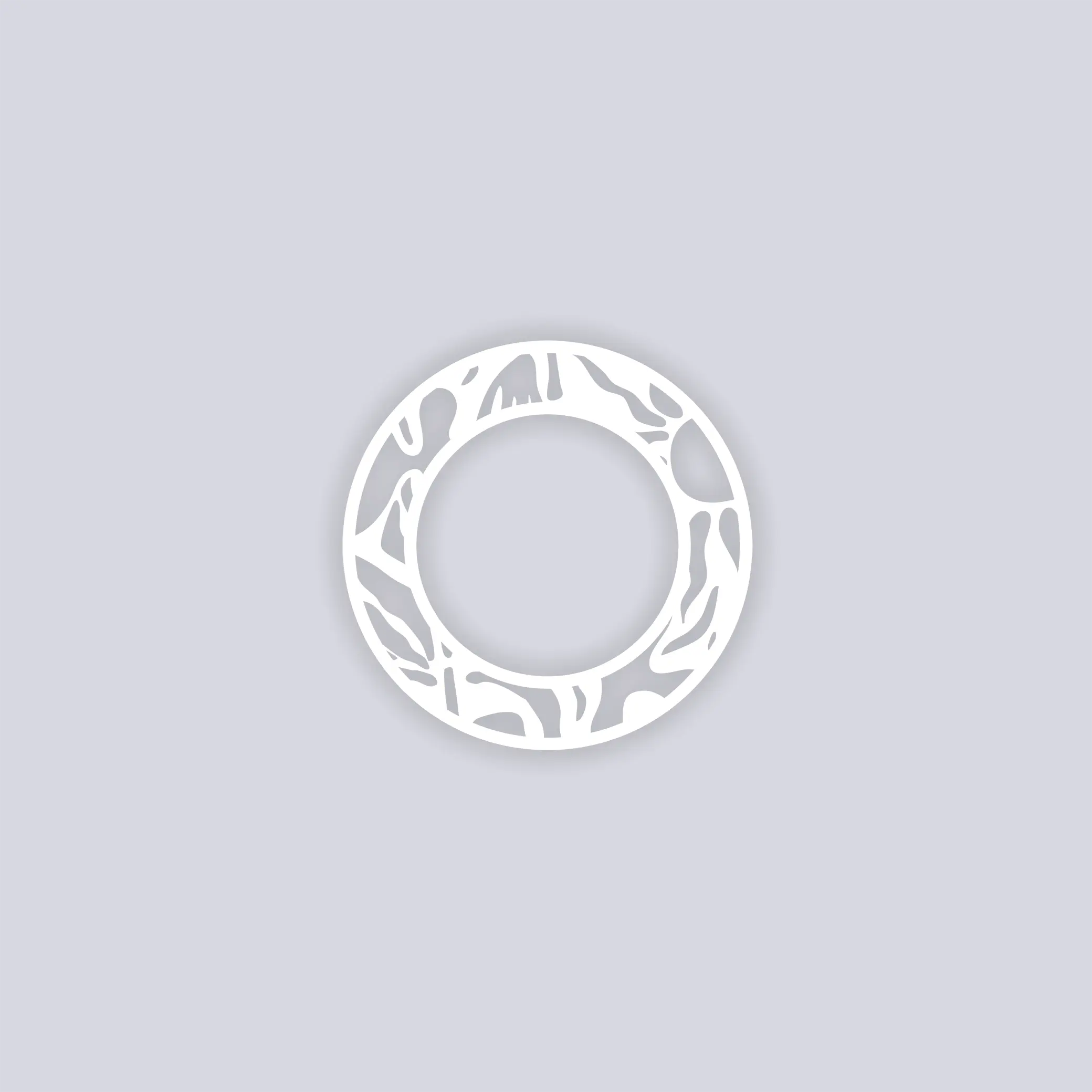Sunburst Palm Circle Rim Clay Stencil