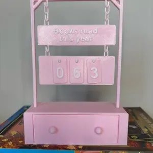 Bookshelf decor Reading Tracker