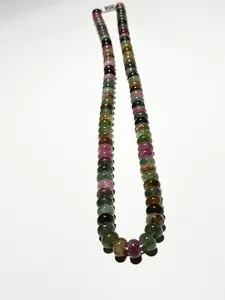 Natural Colorful Tourmaline Stone Beads Round Loose Beads Neckless
