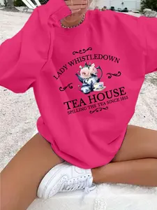 Vintage Style Whistler's Studio Bridgton Collaboration Round Neck Sweatshirt, Casual Fitted Graphic Tee for Fall & Winter