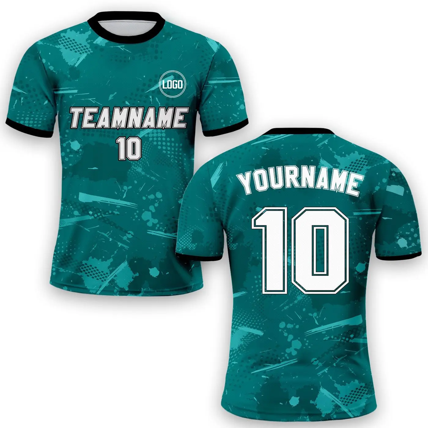 2025 Custom Teal Soccer Jersey for Men Women  Personalized Team Uniform with Name & Number Sublimated Soccer Jersey