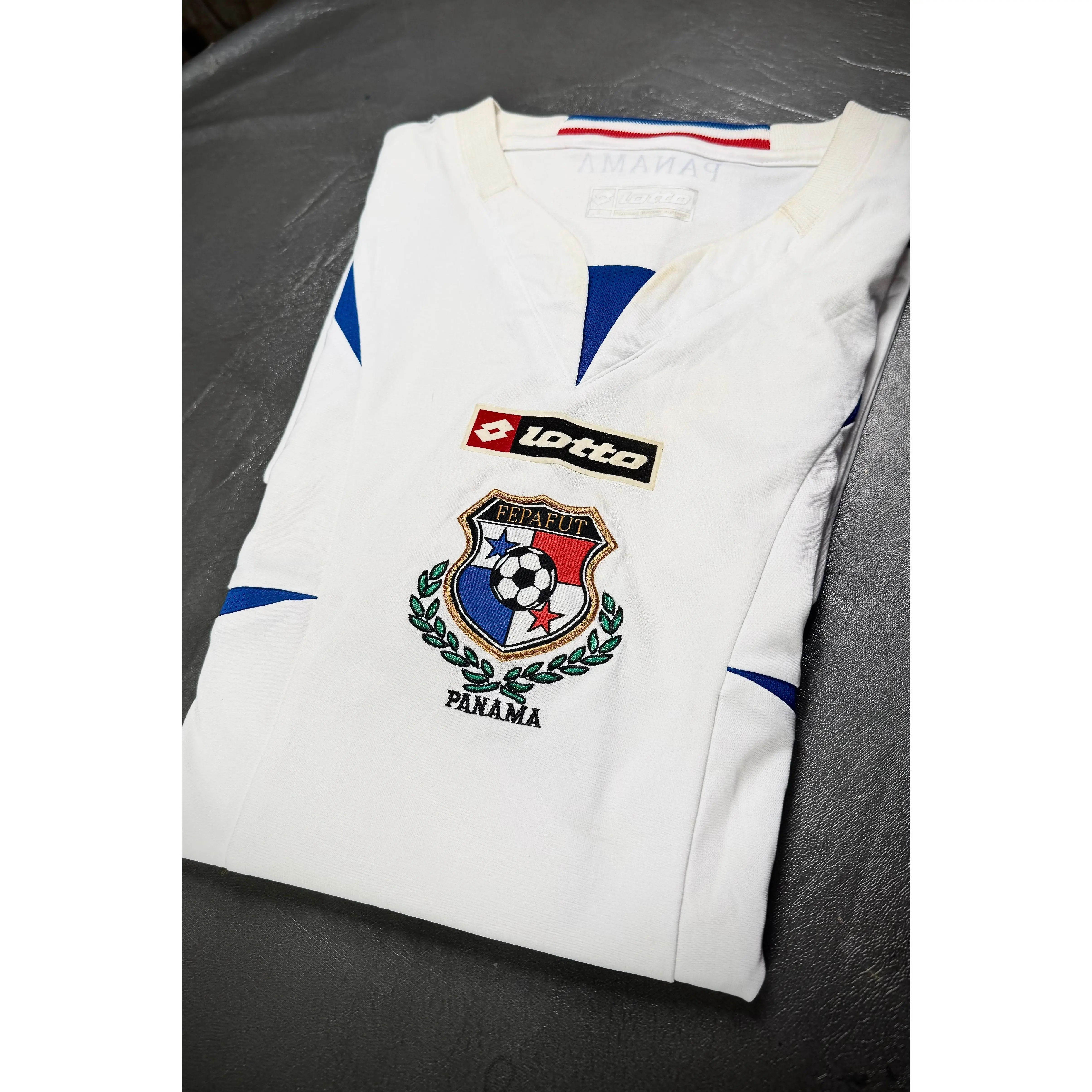 Official Panama 2006/07 Away Soccer Jersey, Men's Vintage Polyester Top, Size L - Collectible, Sustainable & Customizable, Official Panama Jersey
