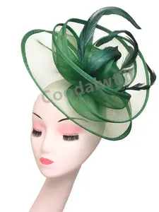 Bridal Wedding Hair Accessories Feather Veils Fascinator Hats Cocktail Headwear Ladies Race Occasion Millinery Hat Headband