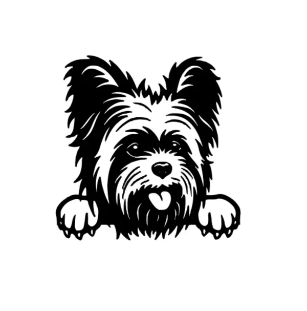 Yorkie 5x5 Vinyl Decal