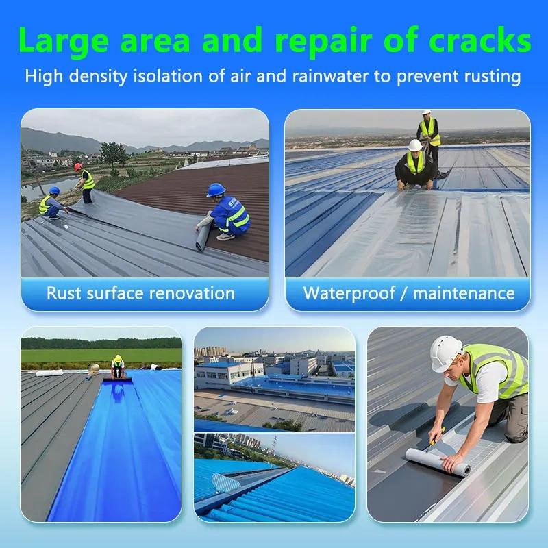 10m Long 10cm Wide Waterproof Roofing Tape, Durable and Flexible Adhesive for Leak Repairs, Waterproof Caulk Tape, Ideal for Home and Outdoor Use, Strong Adhesive