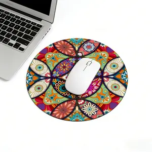 Fashion Compass Round Mouse Pad, Non-Slip Rubber Base, Small Desktop Mat for PC/laptop, Gaming/mouse Pad, Office Use, Gift for Women - 7.87 Inches