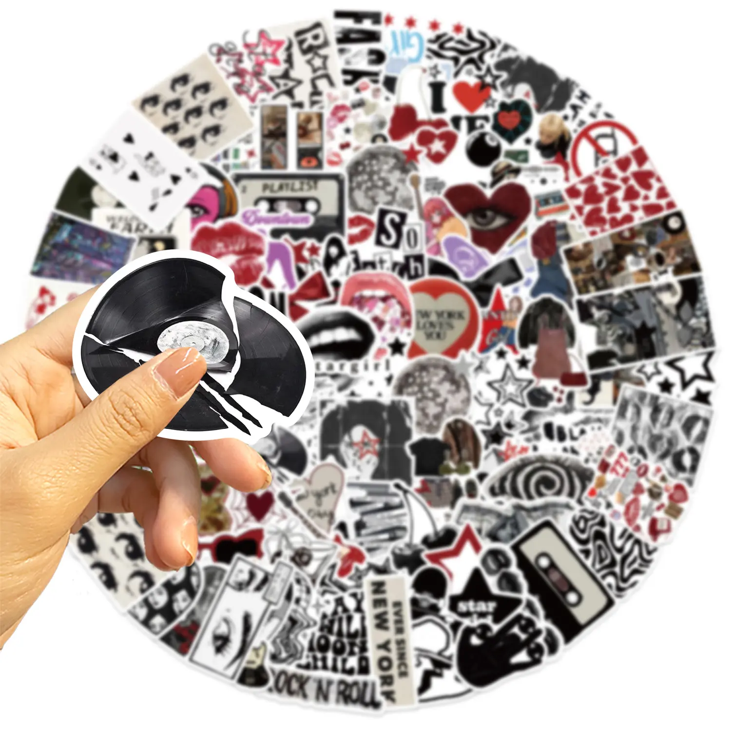 100pcs Retro Scheme Aesthetic Y2K Girl Design, Waterproof Vinyl Stickers for Water Bottles Laptops Phones Cars Bumper Sticker, Automobile Decals