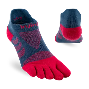 Injinji Women's Ultra Run No Show Performance Sock in Berry