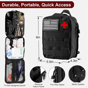 All-in-One Outdoor Survival Kit Emergency Camping Tool Set Multifunctional Hiking Backpacking Prep Kit for Emergencies with Essential Gear