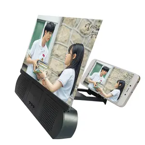 10 Inch HD Phone Screen Magnifier with Bluetooth Speaker Eyesafe Lazy Stand Universal for Smartphones Tablets