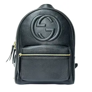 Pre-owned GUCCI Leather Backpacks Black Soho Backpack