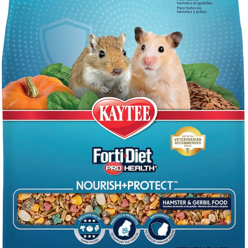 Forti-Diet Pro Health Nourish+Protect Hamster and Gerbil Food, Comprehensive Nutrition Backed by Science, Digestive Health, Immune Support, 3 Pounds