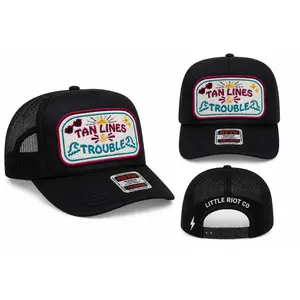 ☀️ TAN LINES & TROUBLE TRUCKER HAT ☀️
