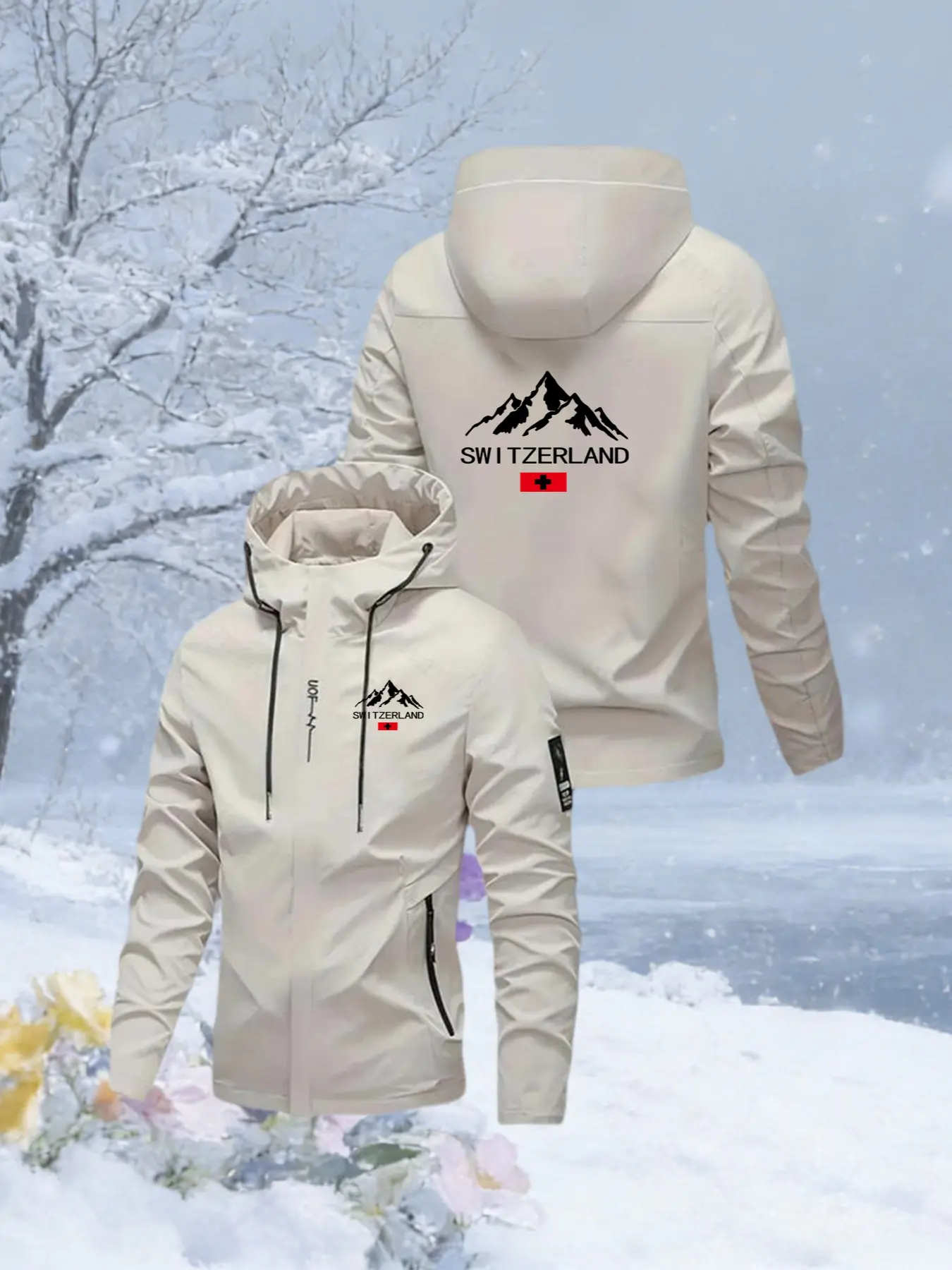 New Couple Golf Design Windbreaker, Unisex Outdoor Multi-Functional Windproof Jacket, Ideal for Hiking, Suitable for All Weather Conditions