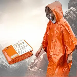 Outdoor Emergency Raincoat, Thermal Insulation Camping Gear, Survival Equipment, Anti-Hypothermia, Warmth Retention, Essential Outdoor Kit