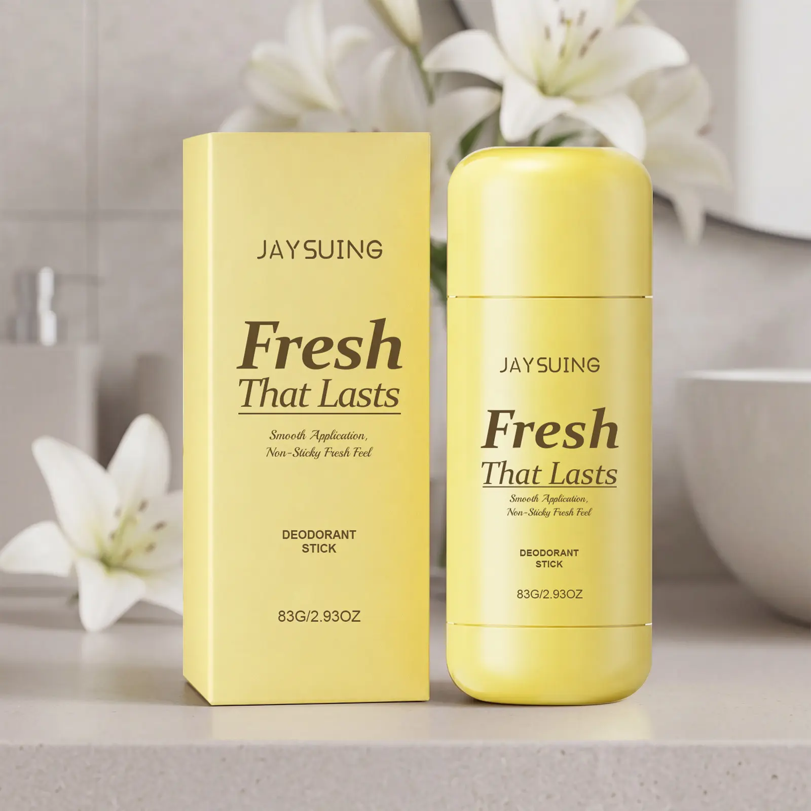 That Lasts Deodorant Stick! This smooth, non-sticky solid deodorant brings fresh citrus & lily scent, locks in all-day freshness. Glides on easily with no white residue, controls odor perfectly for workout, dating & daily commutes. Portable 83g size, 