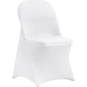VEVOR 200 Pcs Flat-Front Chair Covers Polyester Spandex Chair Cover Stretch Slipcovers, Wedding, Holiday, Banquet, Party, Celebration, Dining, WhiteVEVOR Super Brand Day