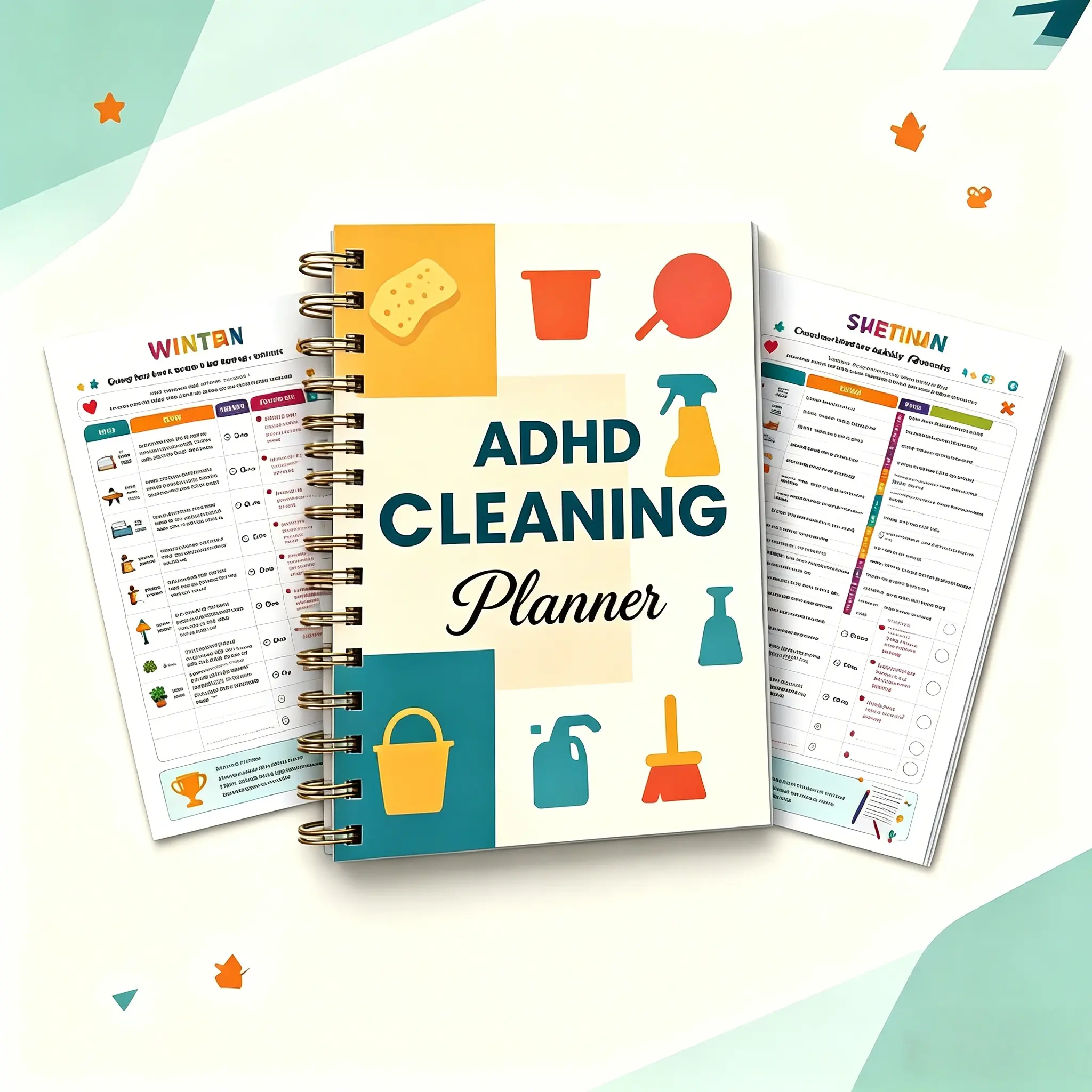 ADHD Cleaning Planner for Adults 2026 | Home Organization & Declutter Workbook with Daily Weekly Monthly Cleaning Checklist, Habit Tracker, Time Blocking, Reward System & Routine Planner, Busy Moms, Chronic Procrastinators