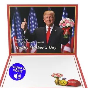 Talking Donald Trump Mother's Day Card - Hear Trump's Real Voice Deliver a Heartfelt Message to Mom - A Funny Novelty Greeting Card for Wife & Grandma - Presidential Gag Gift with Envelope