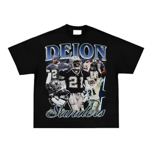 Graphic Deion Sanders cowboys T-Shirt Streetwear Classic Cotton Menswear Top Crewneck Men Women Men's Top for Daily Wear Crewneck Shortsleeve