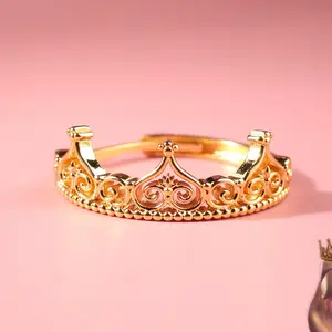 Anneliese's Crown Ring - 925 Sterling Silver Princess Ring, Elegant Jewelry Gift for Her, Chic Accessory for Girls & Women