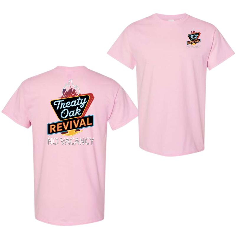 Treaty Oak Revival No Vacancy 100% Cotton T-Shirt, Trendy Unisex Graphic Tee, Xmas Funny Christmas Gift for Men for Women, Cool Band Merch, Retro Design Tee