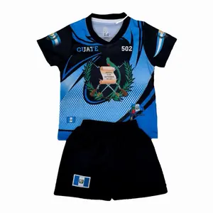 Guatemala Soccer Set Black/Royal Blue Color Unisex Jersey and Shorts