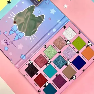 Manga Collection Pressed Pigments & Shadows Palette - Cat Girl Chronicles 15 Shade Matte & Shimmer Eyeshadow Palette