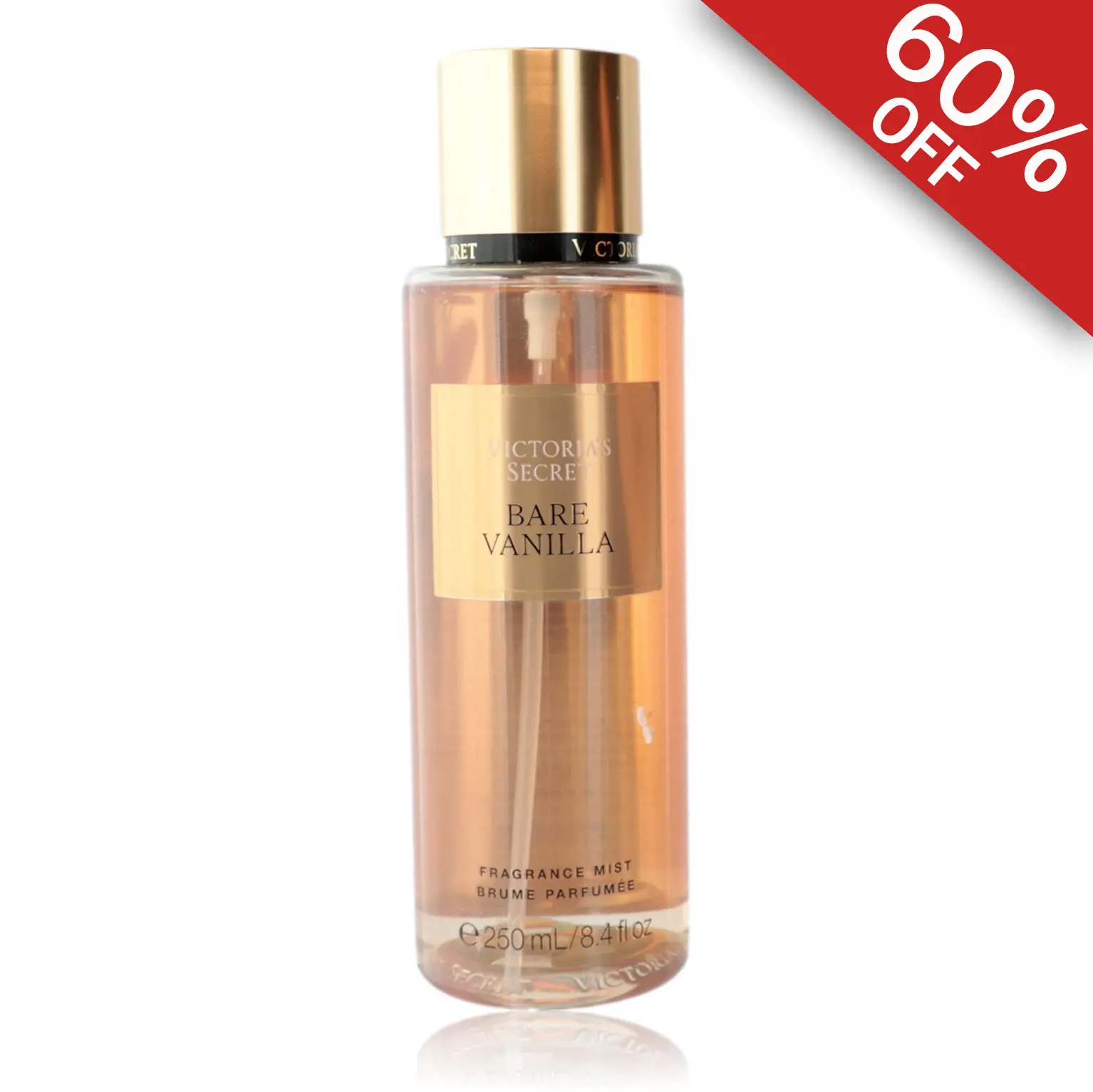 Victoria's Secret Women's Authentic Bare Vanilla Body Mist Fragrance - 8.4 fl oz, Spray Bottle, Elegant Design, Sweet Pure Vanilla Notes