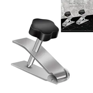 Tile Leveling Support Tool – Height Adjustable Wall Tile Regulator, Galvanized Steel Base with 250KG Load Capacity, Leveling Locator for Wall Tiles, Doors, Glass – Stainless Steel