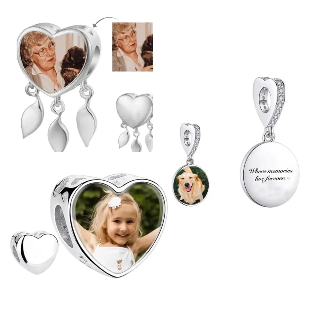 Custom Photo Charms Locket – Memory Picture Charms for Bracelets