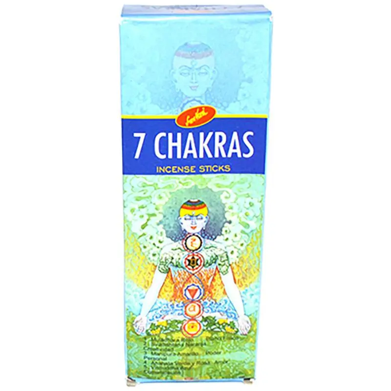 7 Chakra Sree Vani Incense Sticks — Box of 6 for Chakra Balancing