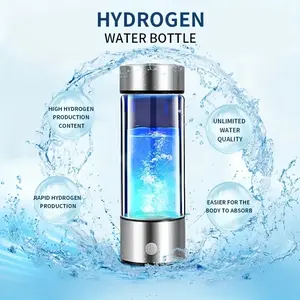 Tumblr Hydrogen Water Reusable Bottle - Portable USB Rechargeable Ionizer Machine for Home & Travel - Summer Hydrogen Enriched Smart Water - Drinkware