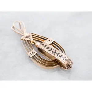Victorian Era Gold and Enamel Pendant