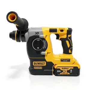 DeWalt DCH273 20V Brushless Rotary Hammer Kit with Battery & Charger – 2.4J Impact Energy 0‑4600 BPM for Drilling 24mm Concrete Anchors Tool ,Set removal wrench Screwdriver