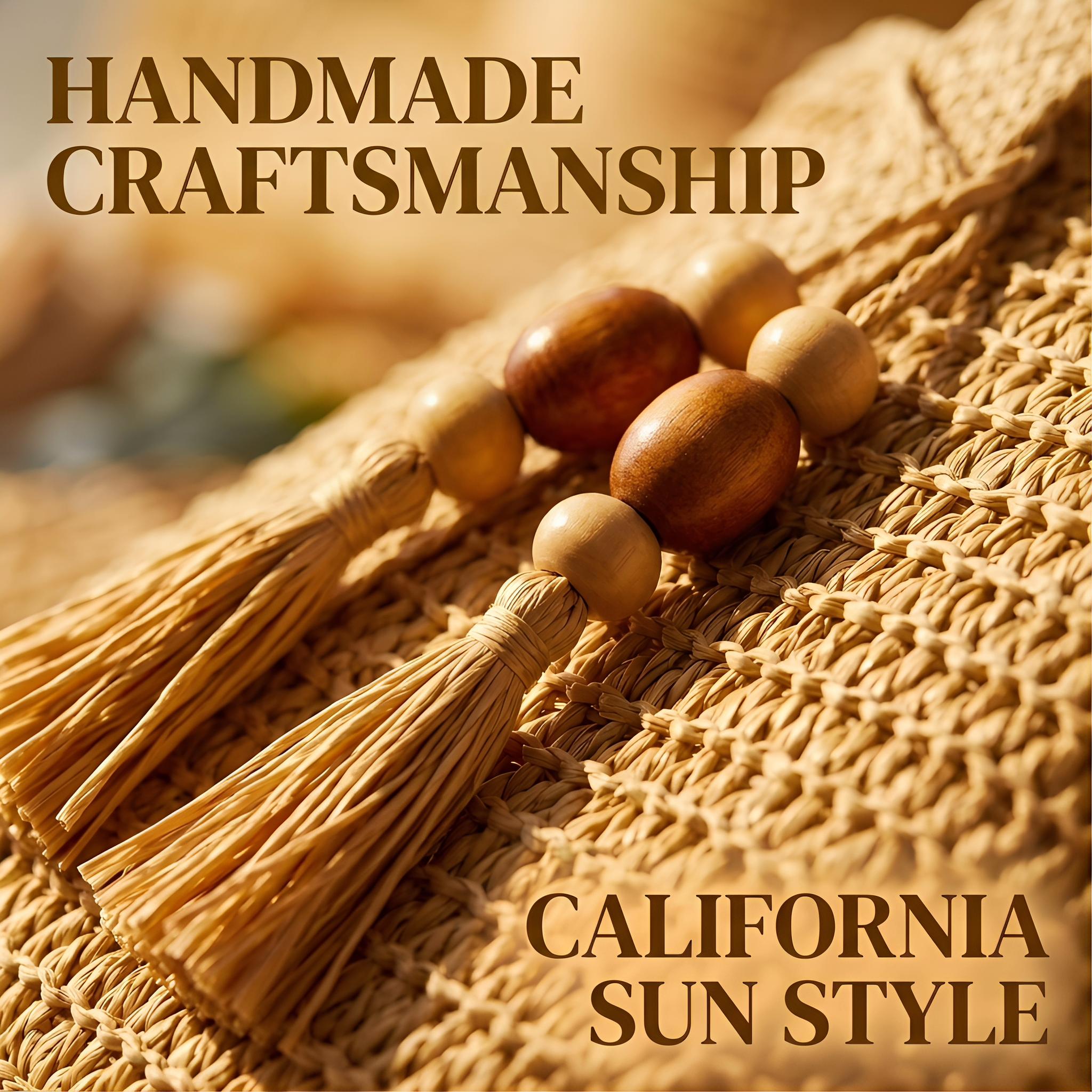 [Summer Limited Edition] Free Sun Hat with Bag Purchase! Women’s Handmade Straw Tote Bag + Foldable Sun Hat Set, Large-Capacity Handwoven Beach Bag for Summer Vacation #summerwins
