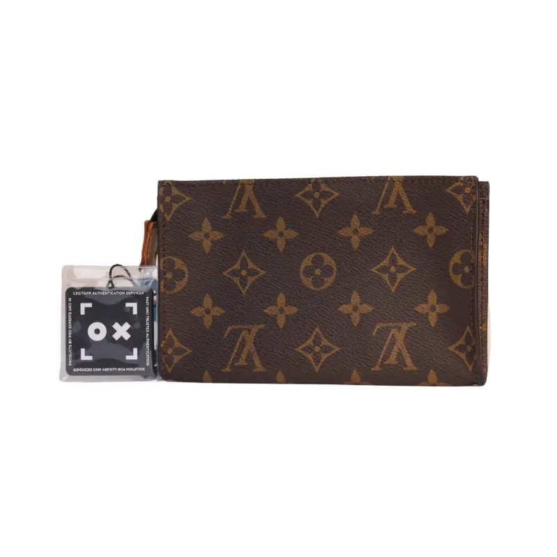 Pre-owned Louis Vuitton Authentic Monogram Bucket PM Accessory Pouch Preloved LV Vintage Zipper Cosmetic Pouch