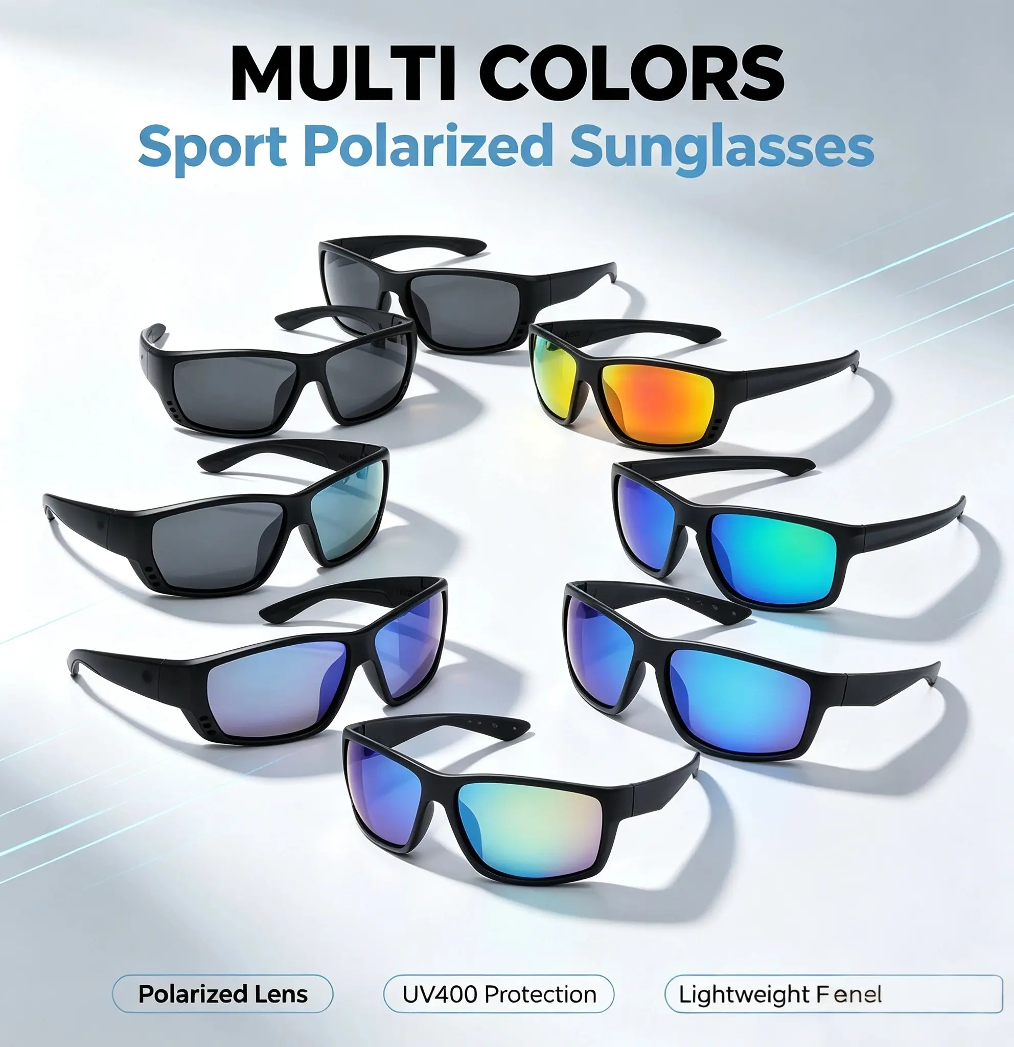 Polarized Sports Sunglasses for Men and Women, Wraparound Driving Shades with UV400 Protection for Golf and Outdoor Activities, Sunglasses For Women
