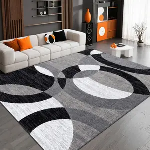 Velvet soft and comfortable patterned printed carpet, Modern Abstract Rug, suitable for multiple scenarios, available in various sizes, soft and non-shedding.