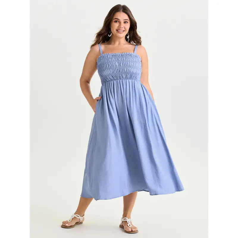fit & flare plus size graduation dress Plus-Size Long Lace-Up Prom Ball Gown Dusty Mauve / 18 main image 1