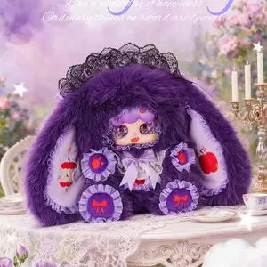 Babythree - MIGO Rose Tea Party 600% Plush Doll Blind Box Collection Bunny Plush Dolls Soft Furry Collectibles Backpack or clothing decoration，Stuffed Animal,summervibes