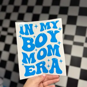 Boy Mom Era Car Decal - Personalized Name Sticker in Your Chosen Color - Vinyl Material - Ideal for Customizing Surfaces - Enhance Your Space with a Unique Touch